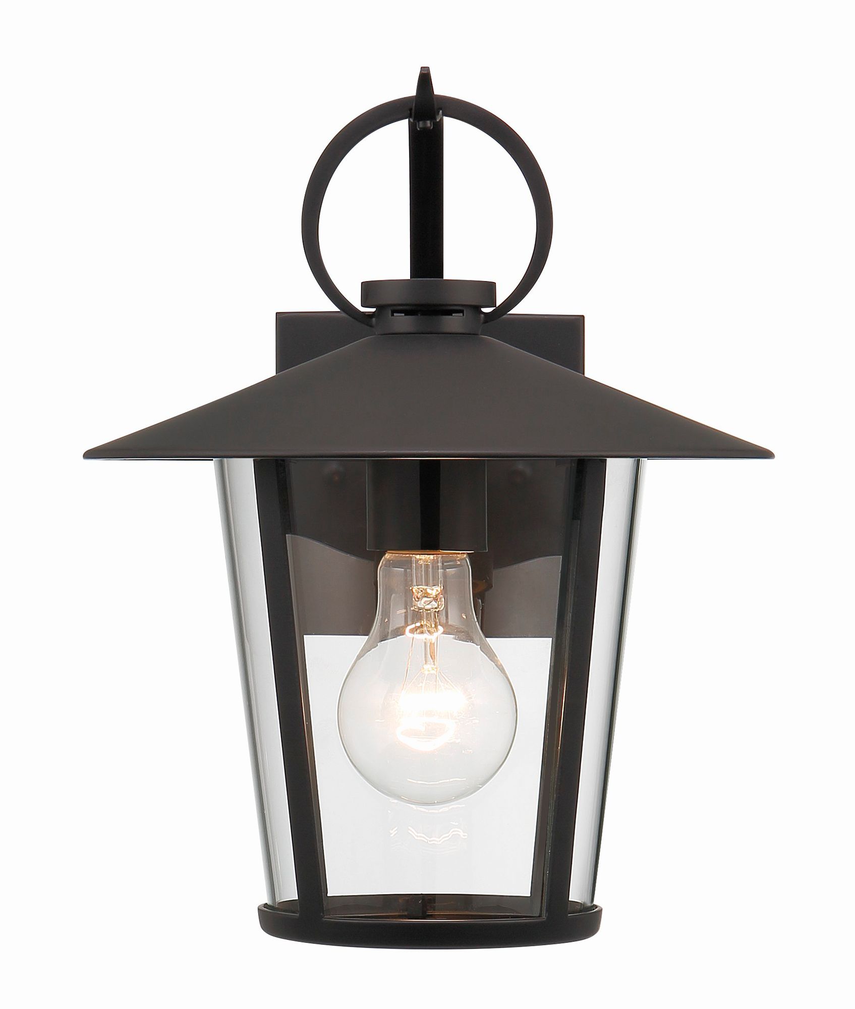 Image 2 Crystorama Andover 9'' Matte Black Outdoor Sconce more views