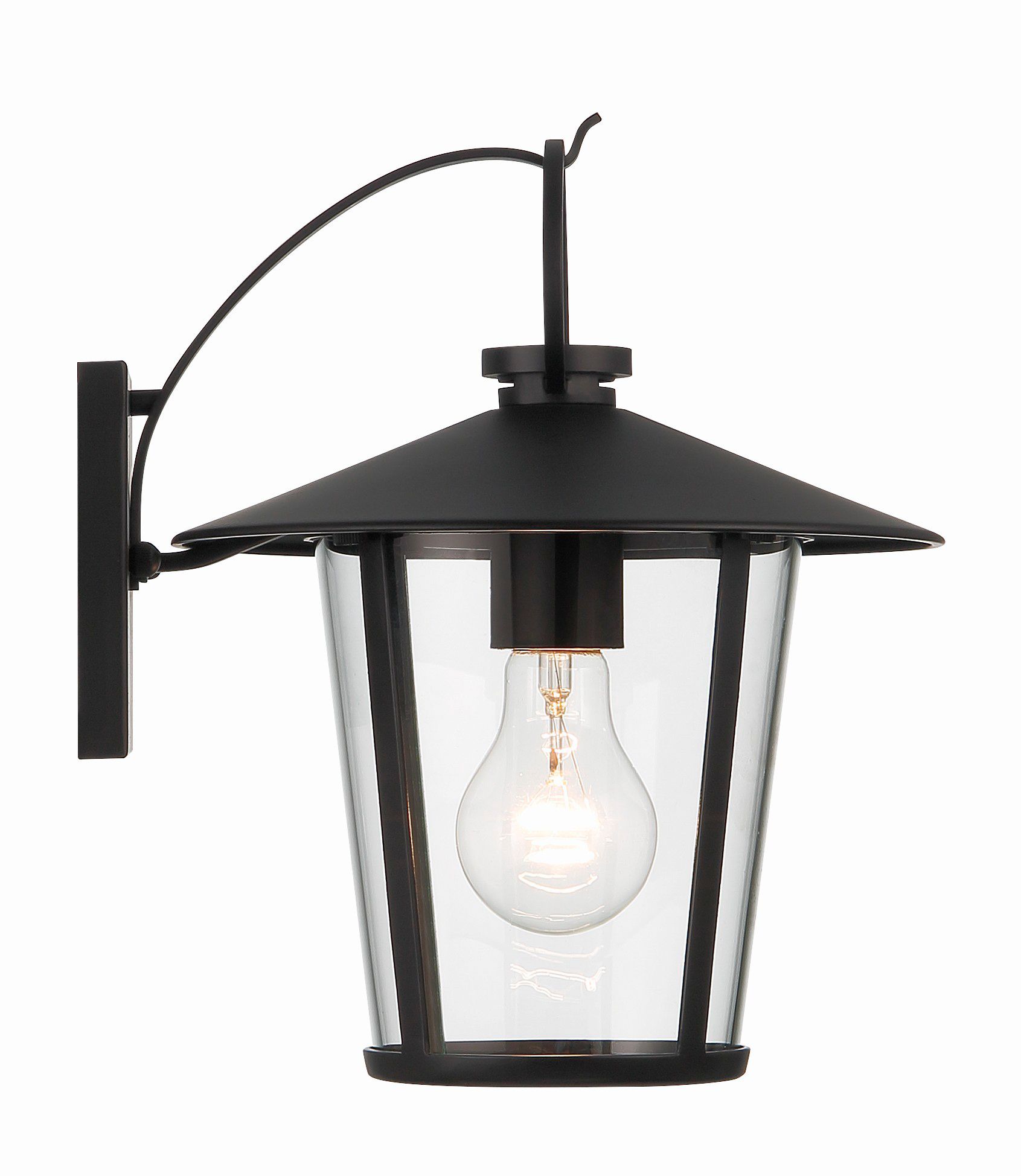 Image 4 Crystorama Andover 9'' Matte Black Outdoor Sconce more views