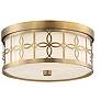 2_Crystorama Anniversary 13 1/2" Wide Vibrant Gold Drum Ceiling Light