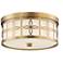 Crystorama Anniversary 13 1/2" Wide Vibrant Gold Drum Ceiling Light