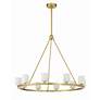 Thumbnail2 of Crystorama Aragon 10 Light Soft Brass Chandelier more views