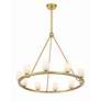 Thumbnail4 of Crystorama Aragon 10 Light Soft Brass Chandelier more views