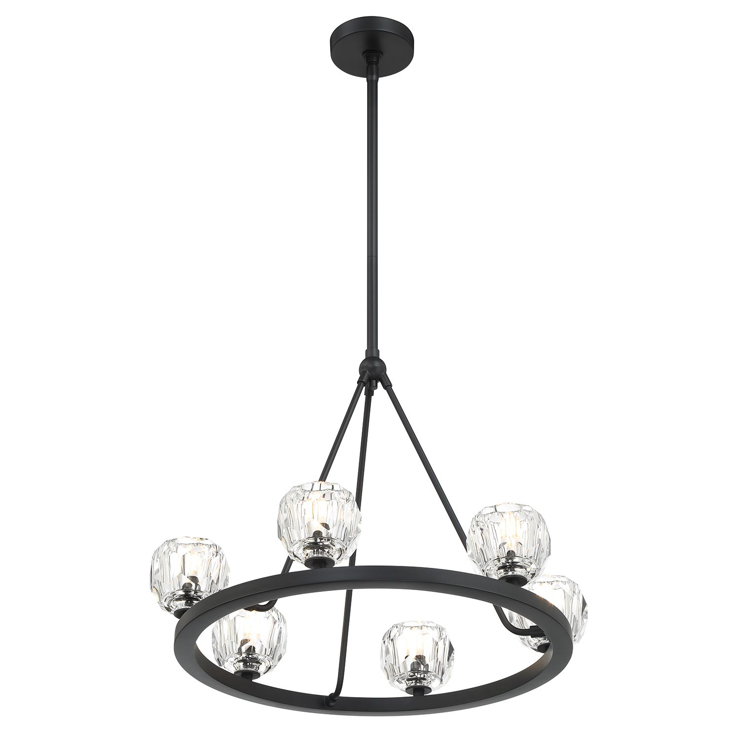 Image 4 Crystorama Aragon 24'' LED Matte Black Chandelier more views