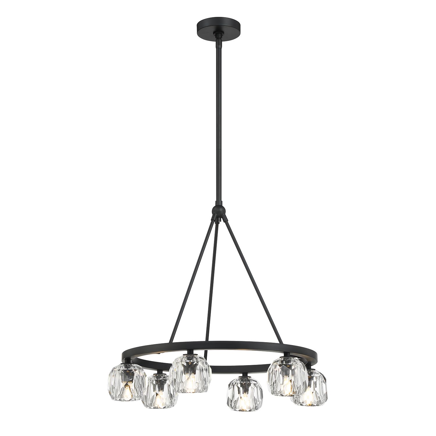 Image 5 Crystorama Aragon 24'' LED Matte Black Chandelier more views