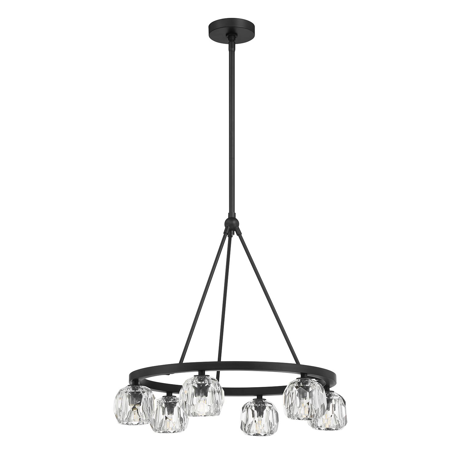 Image 6 Crystorama Aragon 24'' LED Matte Black Chandelier more views