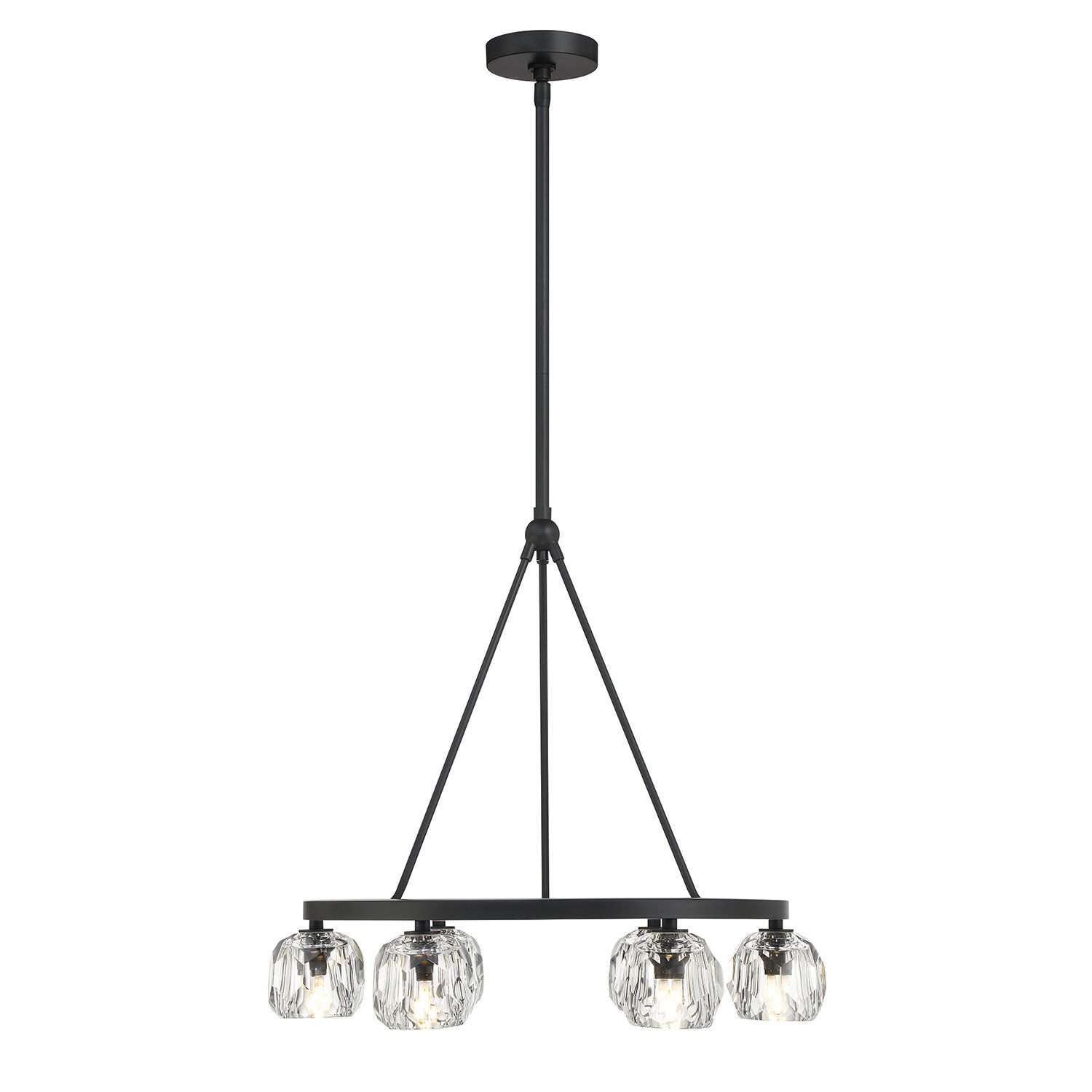 Image 7 Crystorama Aragon 24'' LED Matte Black Chandelier more views
