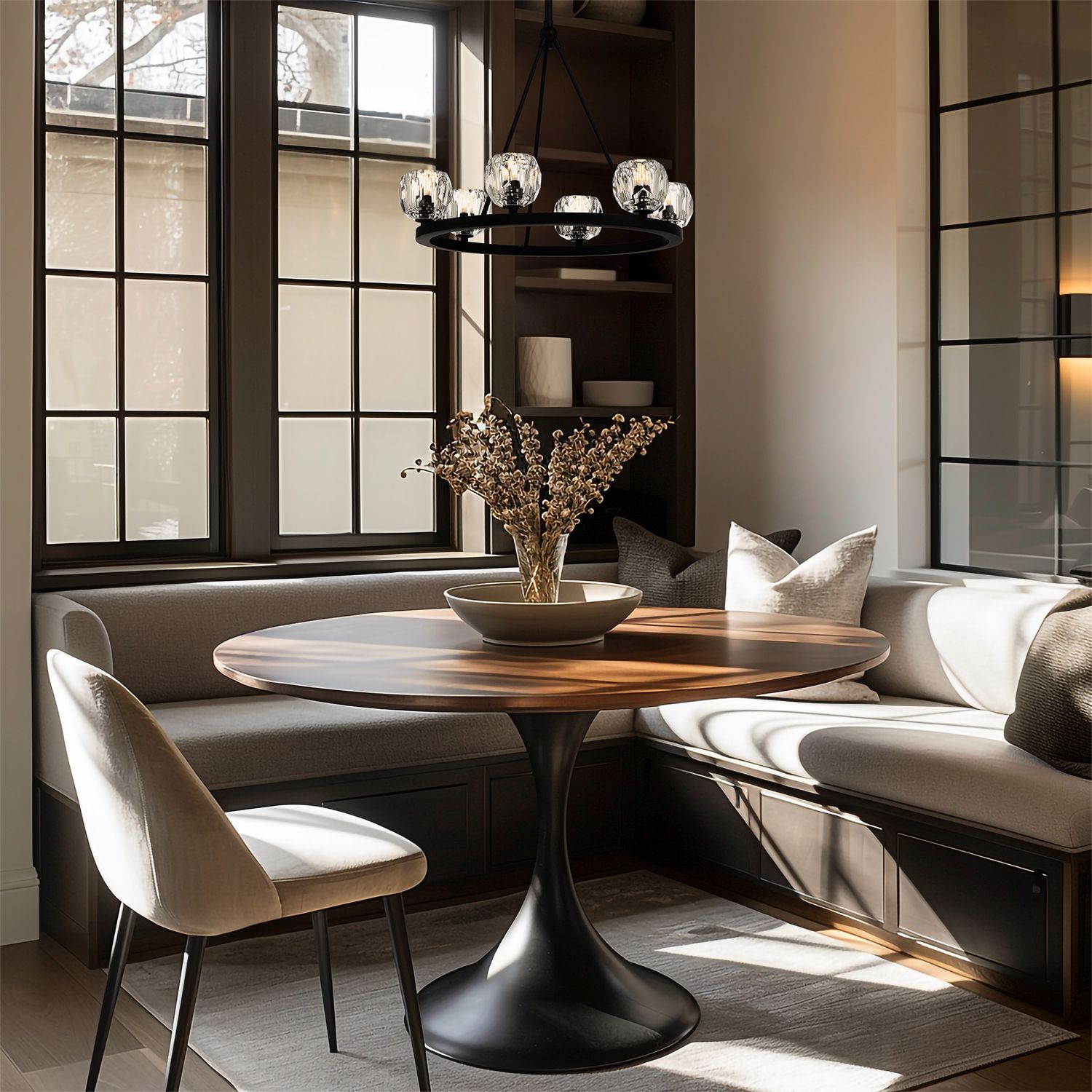 Crystorama Aragon 24'' LED Matte Black Chandelier