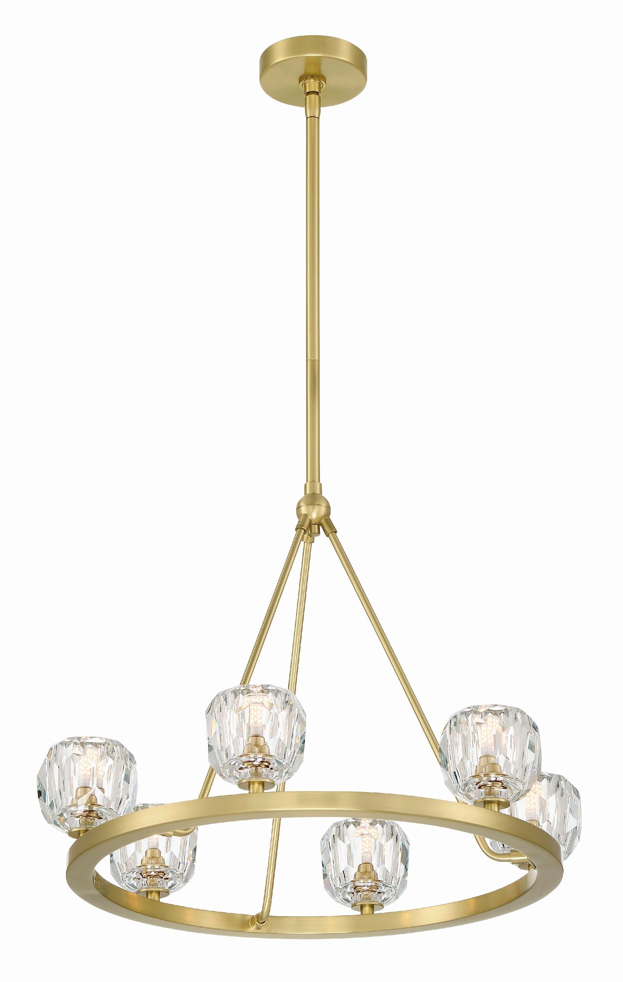 Image 2 Crystorama Aragon 24'' LED Soft Brass Chandelier more views