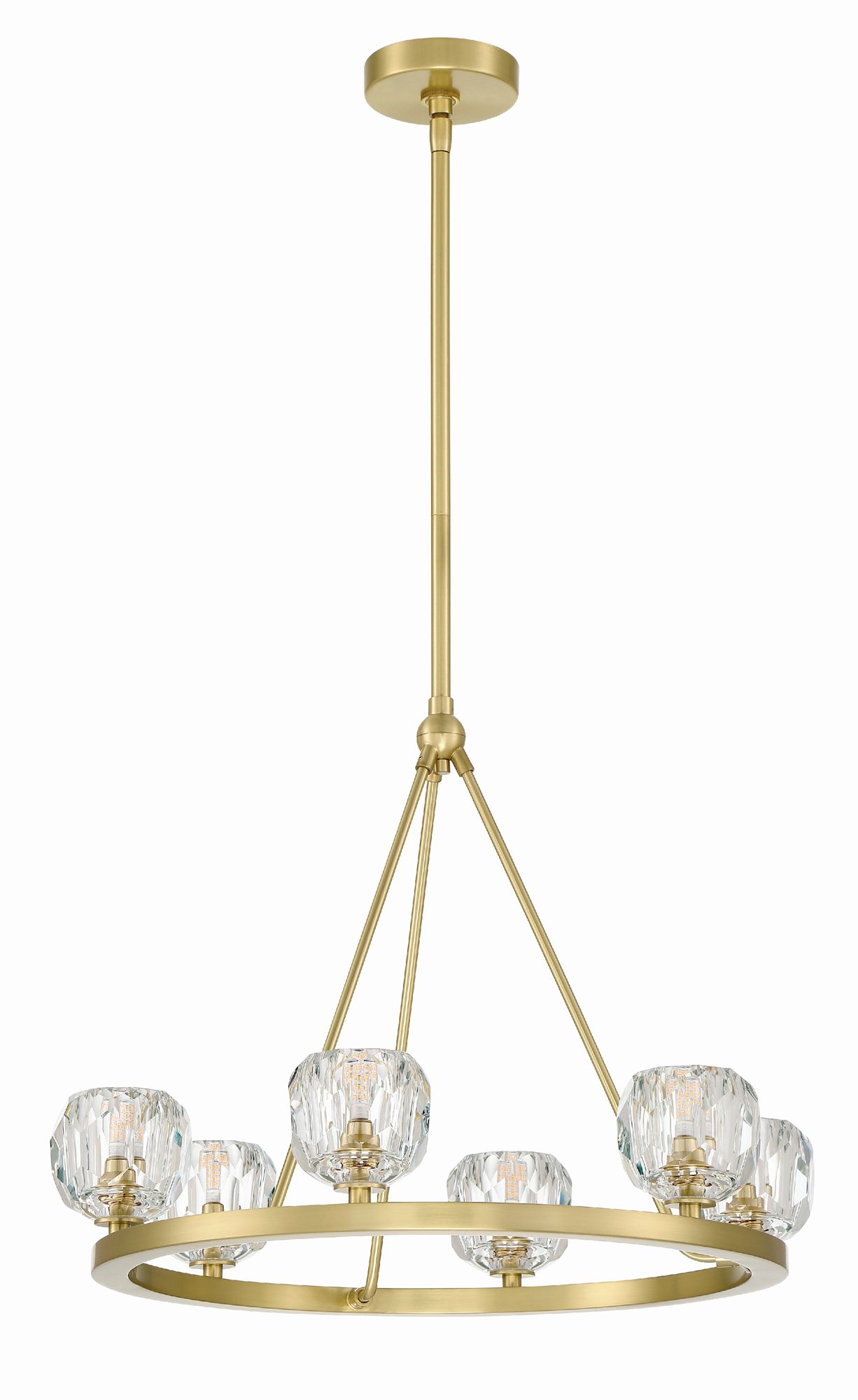 Image 3 Crystorama Aragon 24'' LED Soft Brass Chandelier more views