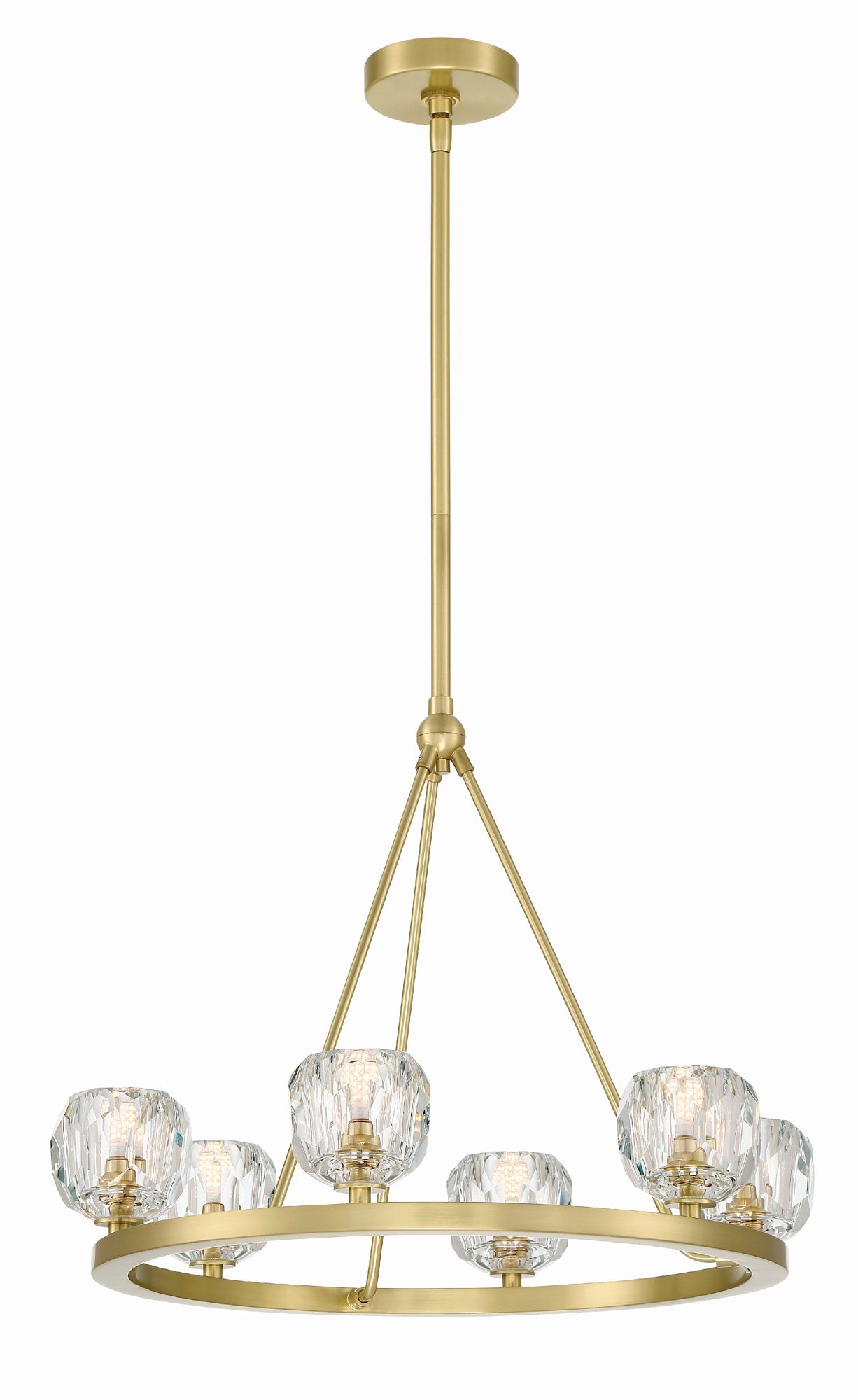Image 4 Crystorama Aragon 24'' LED Soft Brass Chandelier more views