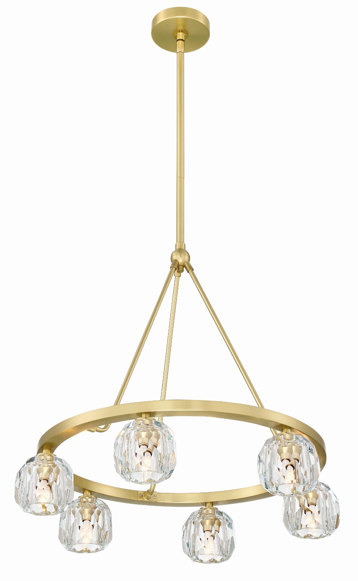 Image 5 Crystorama Aragon 24'' LED Soft Brass Chandelier more views