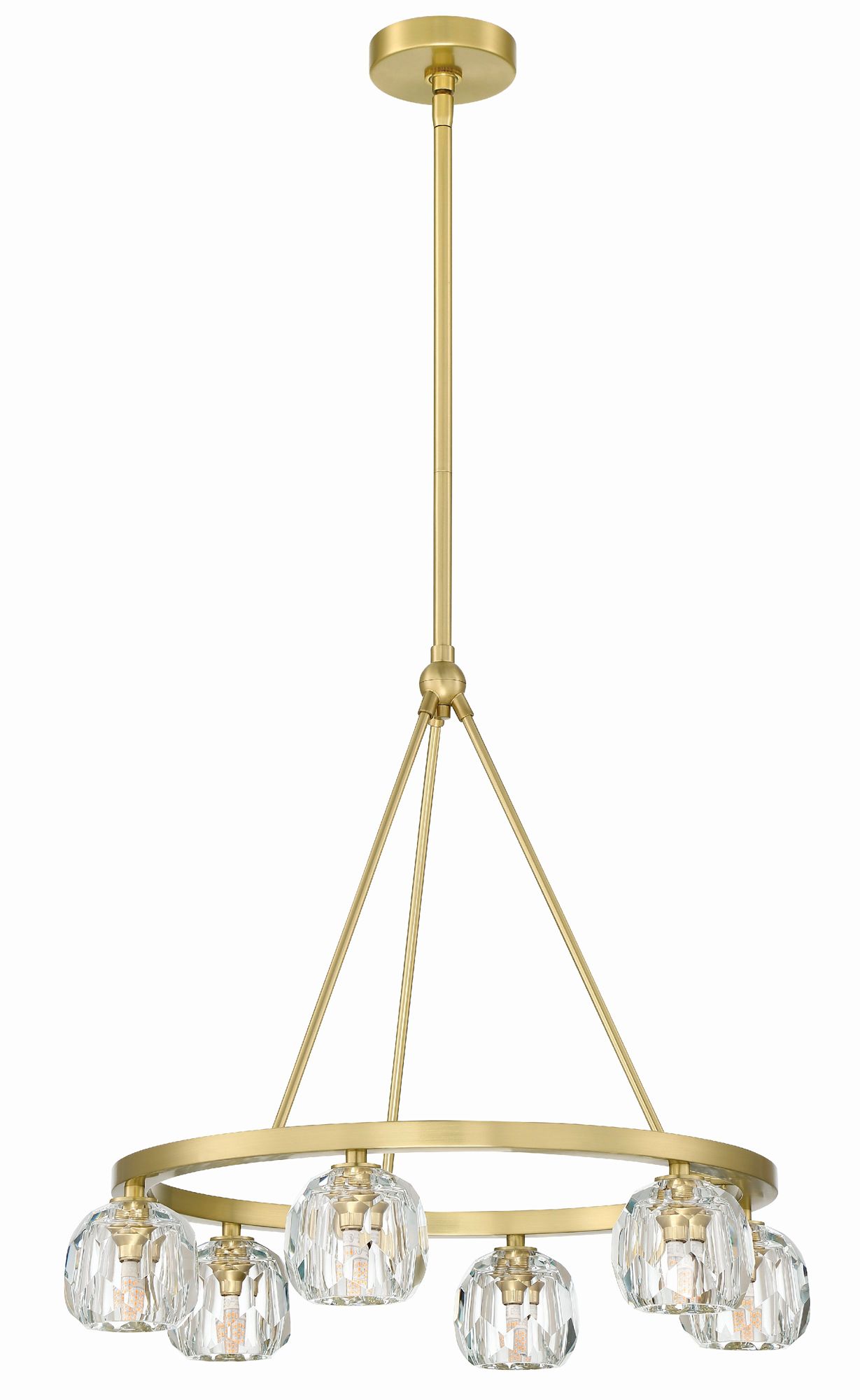 Image 7 Crystorama Aragon 24'' LED Soft Brass Chandelier more views