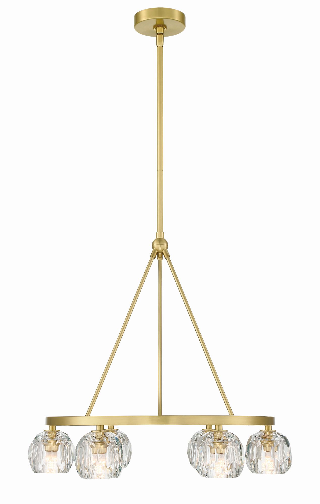Crystorama Aragon 24'' LED Soft Brass Chandelier
