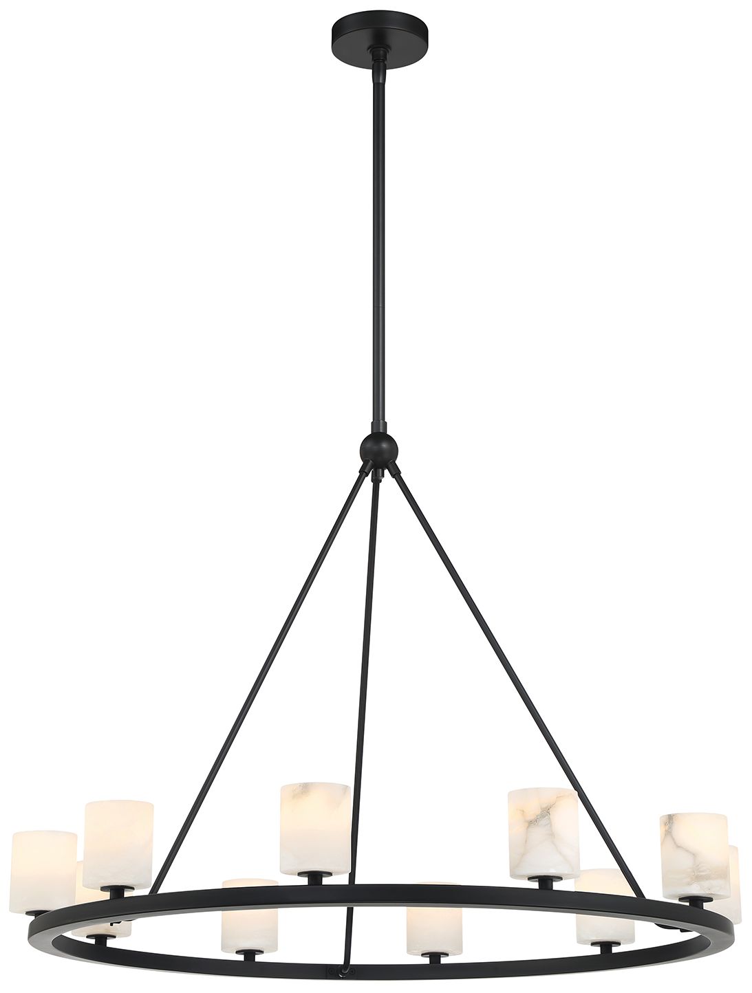 Crystorama Aragon 34.75'' LED Matte Black Chandelier
