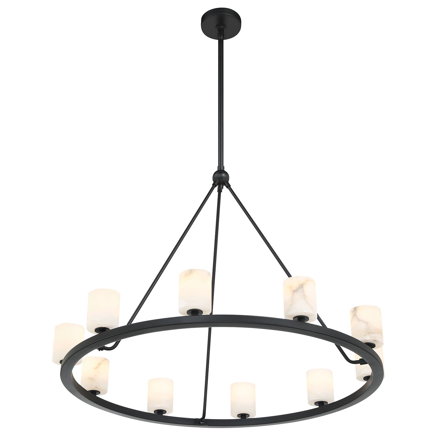 Image 5 Crystorama Aragon 34.75'' LED Matte Black Chandelier more views