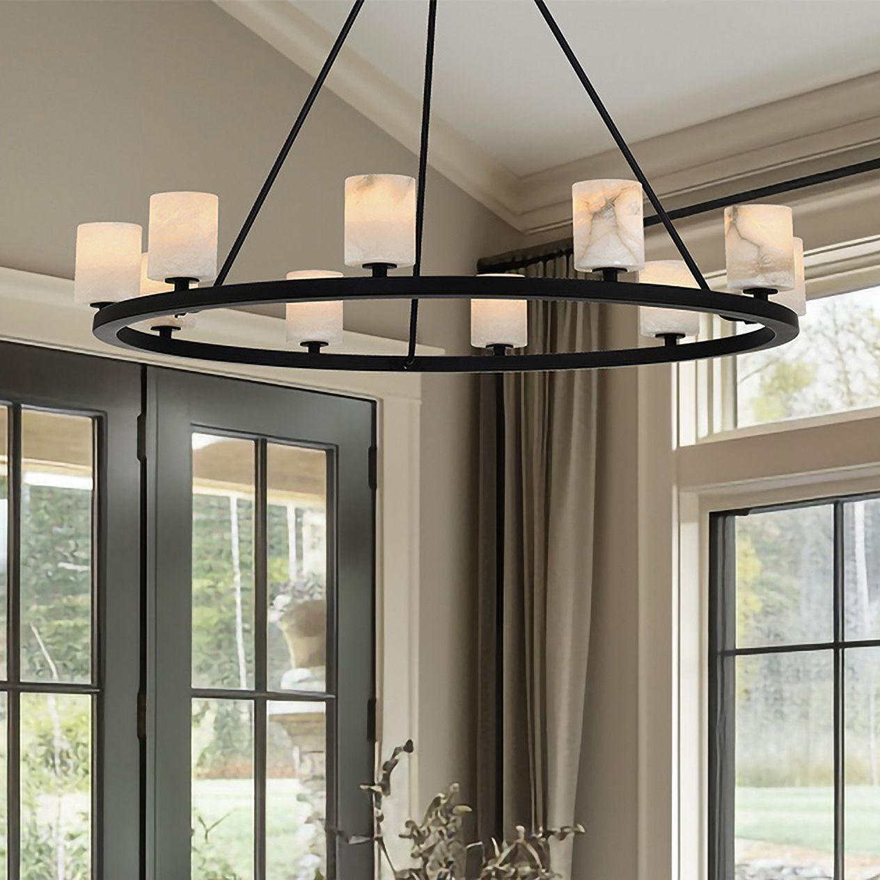 Image 7 Crystorama Aragon 34.75'' LED Matte Black Chandelier more views