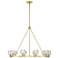 Crystorama Aragon 36" Wide 10-Light Soft Brass Crystal Chandelier