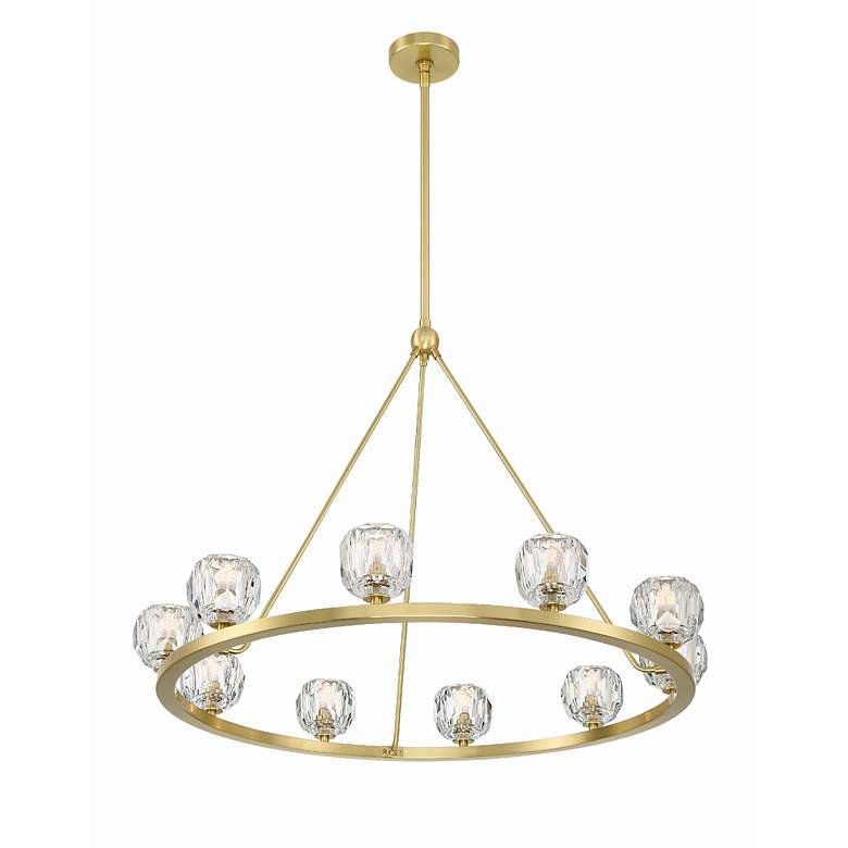 Image 2 Crystorama Aragon 36" Wide 10-Light Soft Brass Crystal Chandelier more views