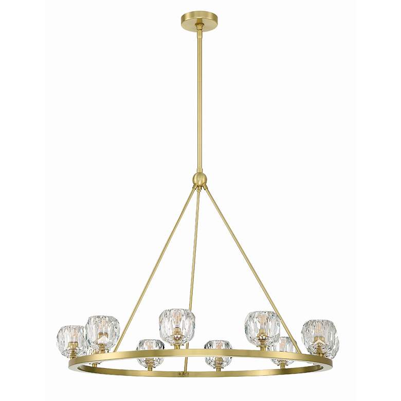 Image 3 Crystorama Aragon 36" Wide 10-Light Soft Brass Crystal Chandelier more views