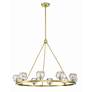 3_Crystorama Aragon 36" Wide 10-Light Soft Brass Crystal Chandelier more views