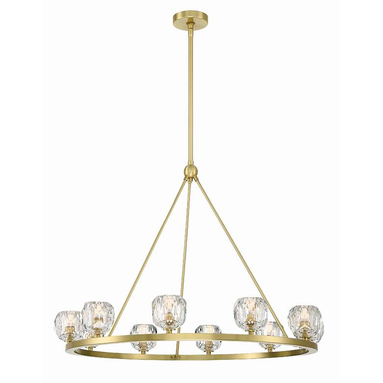 Image 4 Crystorama Aragon 36" Wide 10-Light Soft Brass Crystal Chandelier more views