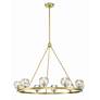 4_Crystorama Aragon 36" Wide 10-Light Soft Brass Crystal Chandelier more views