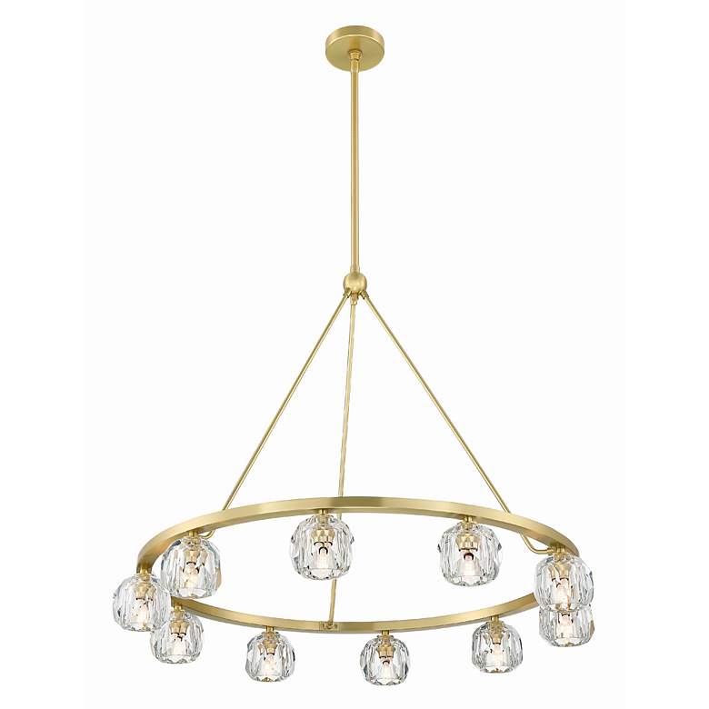 Image 5 Crystorama Aragon 36" Wide 10-Light Soft Brass Crystal Chandelier more views