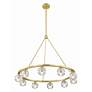 5_Crystorama Aragon 36" Wide 10-Light Soft Brass Crystal Chandelier more views