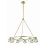 6_Crystorama Aragon 36" Wide 10-Light Soft Brass Crystal Chandelier more views