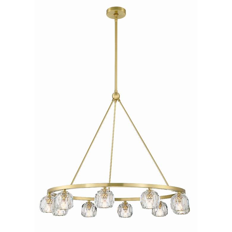 Image 7 Crystorama Aragon 36" Wide 10-Light Soft Brass Crystal Chandelier more views
