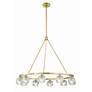 7_Crystorama Aragon 36" Wide 10-Light Soft Brass Crystal Chandelier more views