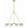 Crystorama Aragon 36" Wide 10-Light Soft Brass Crystal Chandelier