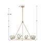 Crystorama Aragon 36" Wide 10-Light Soft Brass Crystal Chandelier
