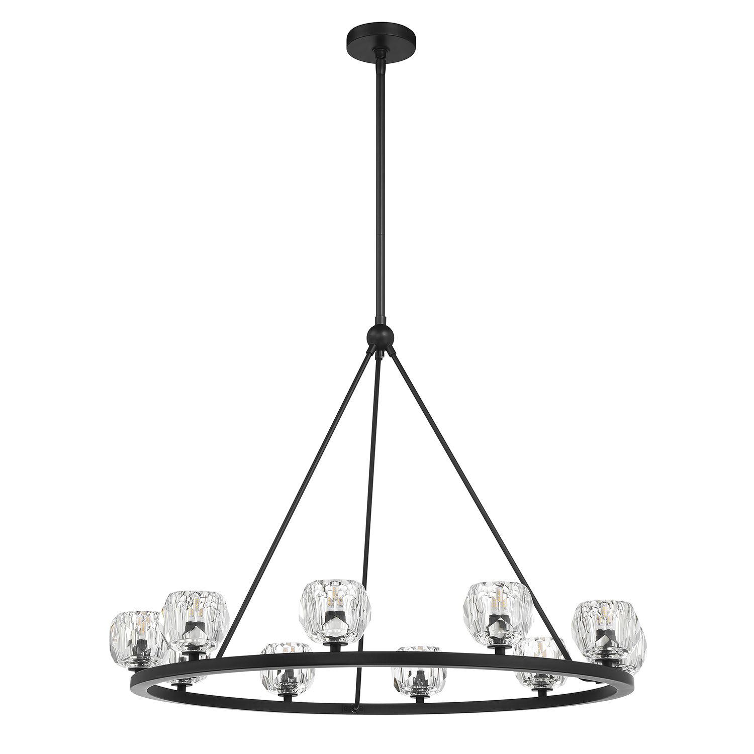 Image 2 Crystorama Aragon 36'' LED Matte Black Chandelier more views