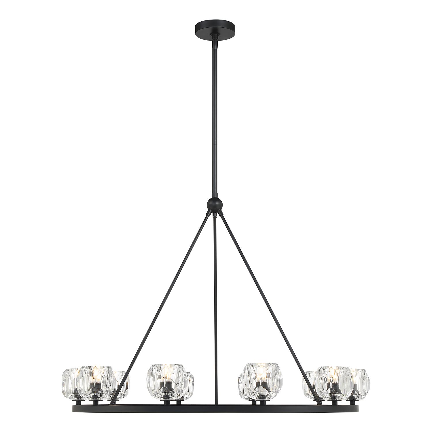 Image 3 Crystorama Aragon 36'' LED Matte Black Chandelier more views