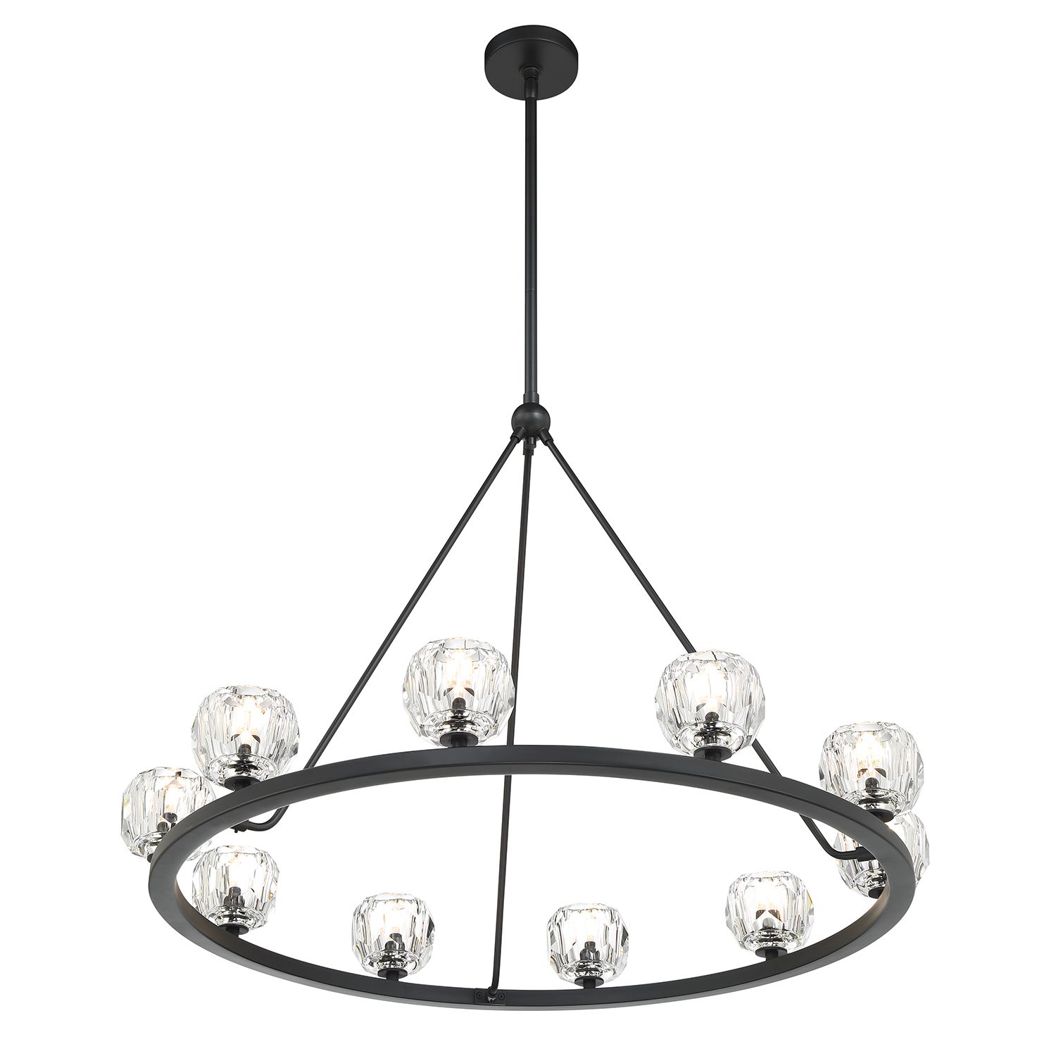 Image 4 Crystorama Aragon 36'' LED Matte Black Chandelier more views