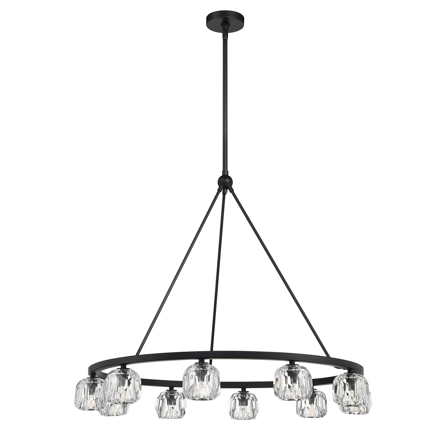 Image 5 Crystorama Aragon 36'' LED Matte Black Chandelier more views