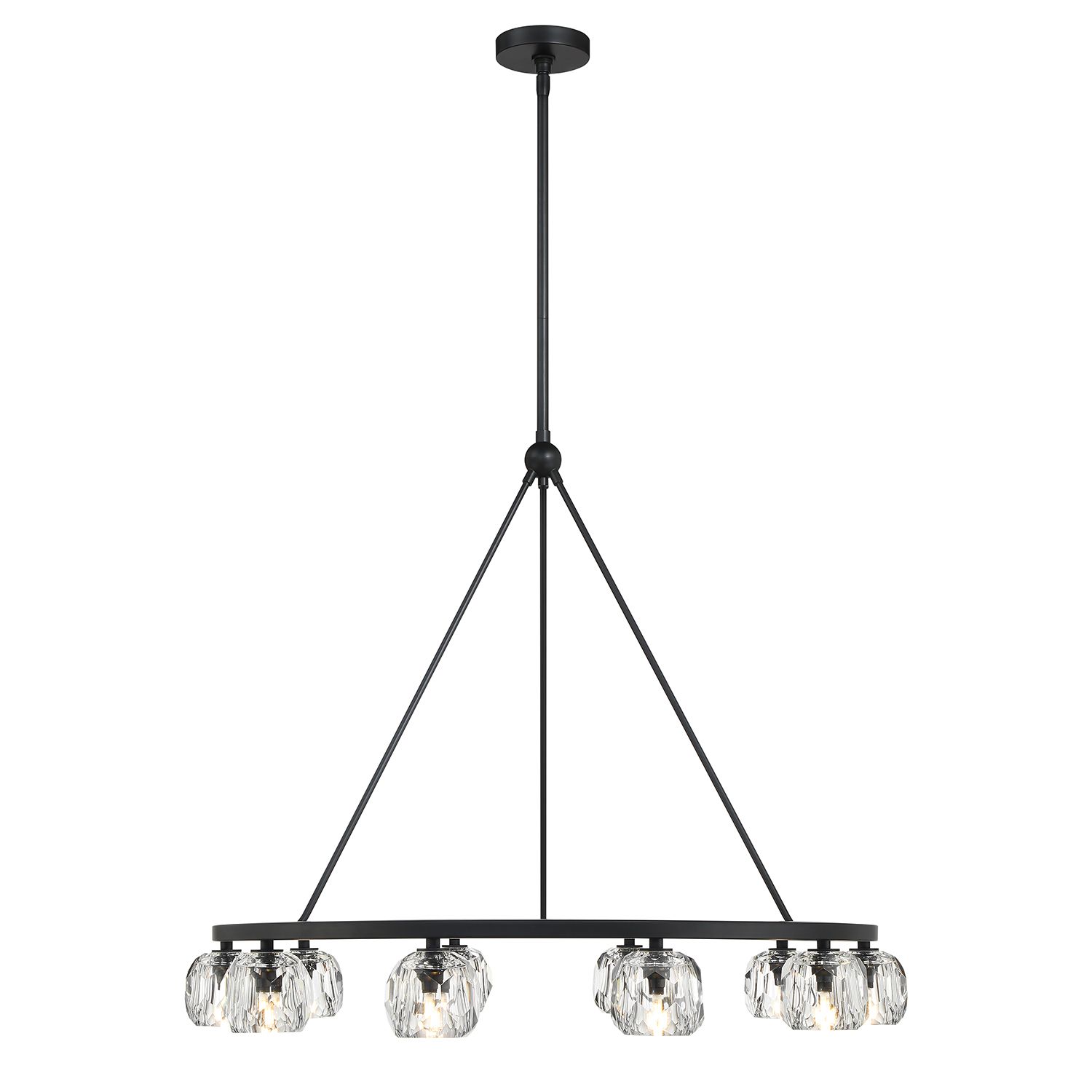 Image 6 Crystorama Aragon 36'' LED Matte Black Chandelier more views