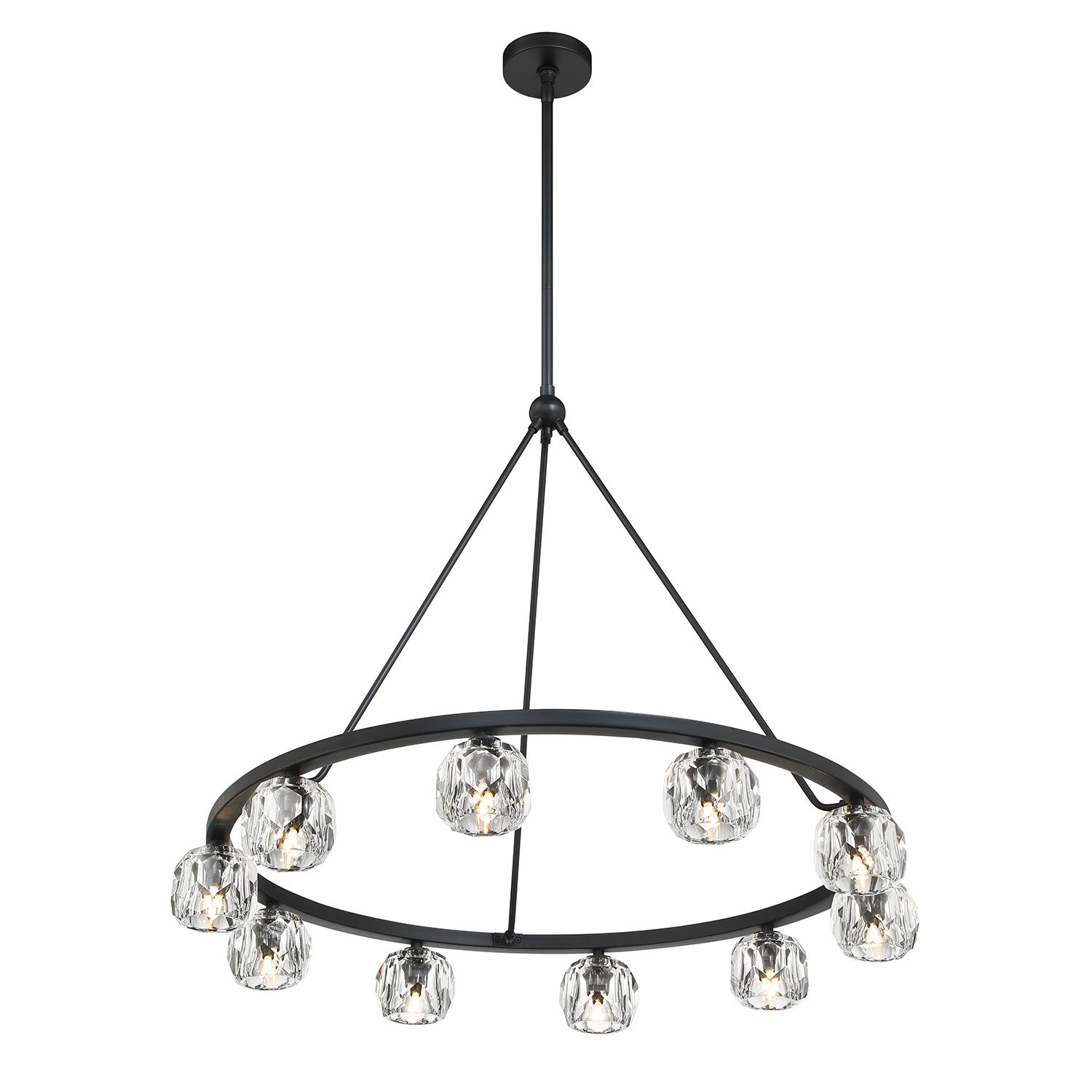 Image 7 Crystorama Aragon 36'' LED Matte Black Chandelier more views