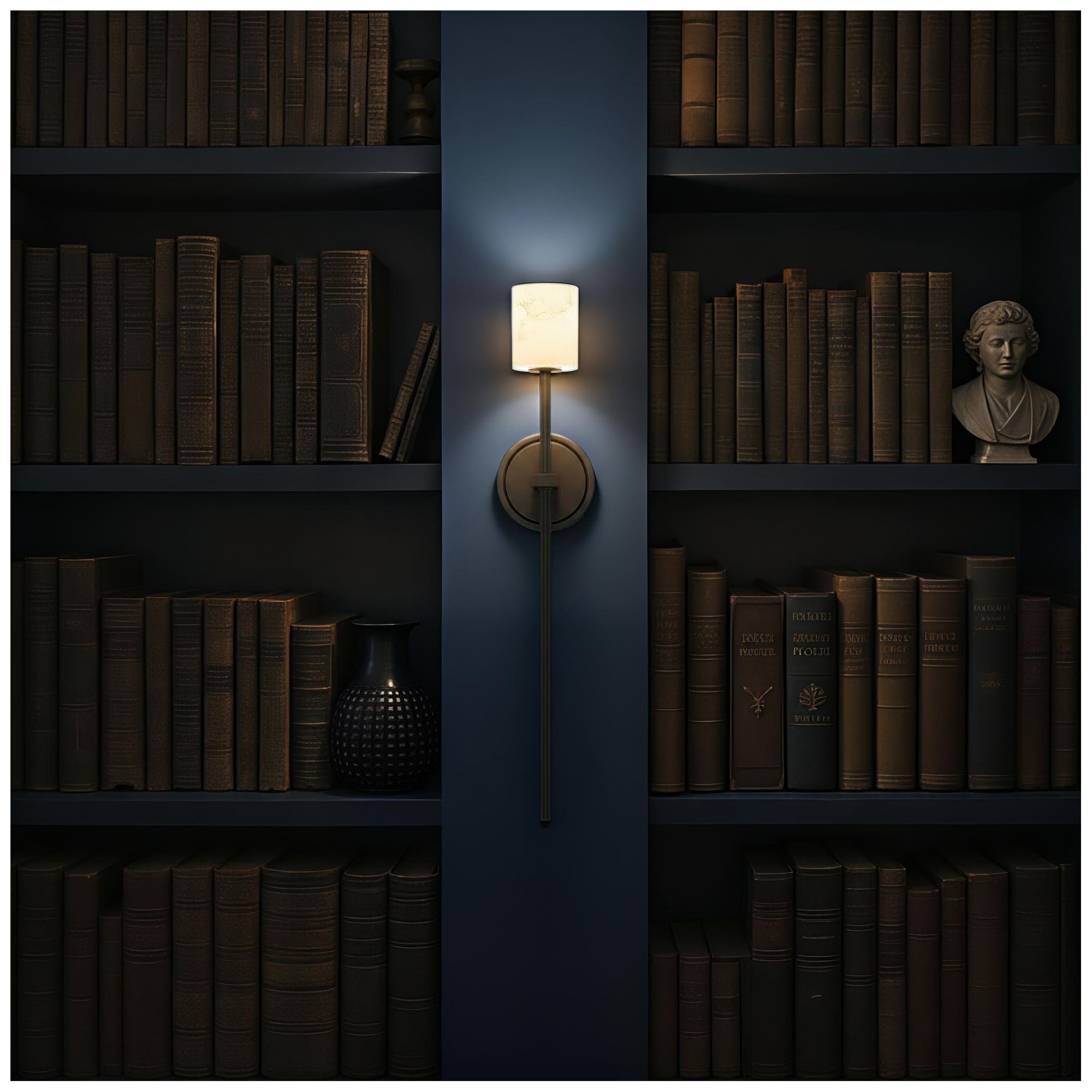 Crystorama Aragon 4.5'' LED Matte Black Sconce