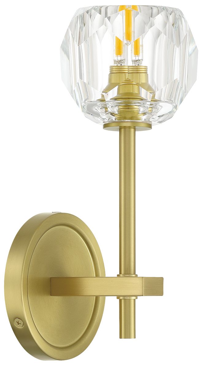 Image 6 Crystorama Aragon 4.5'' LED Soft Brass Sconce more views