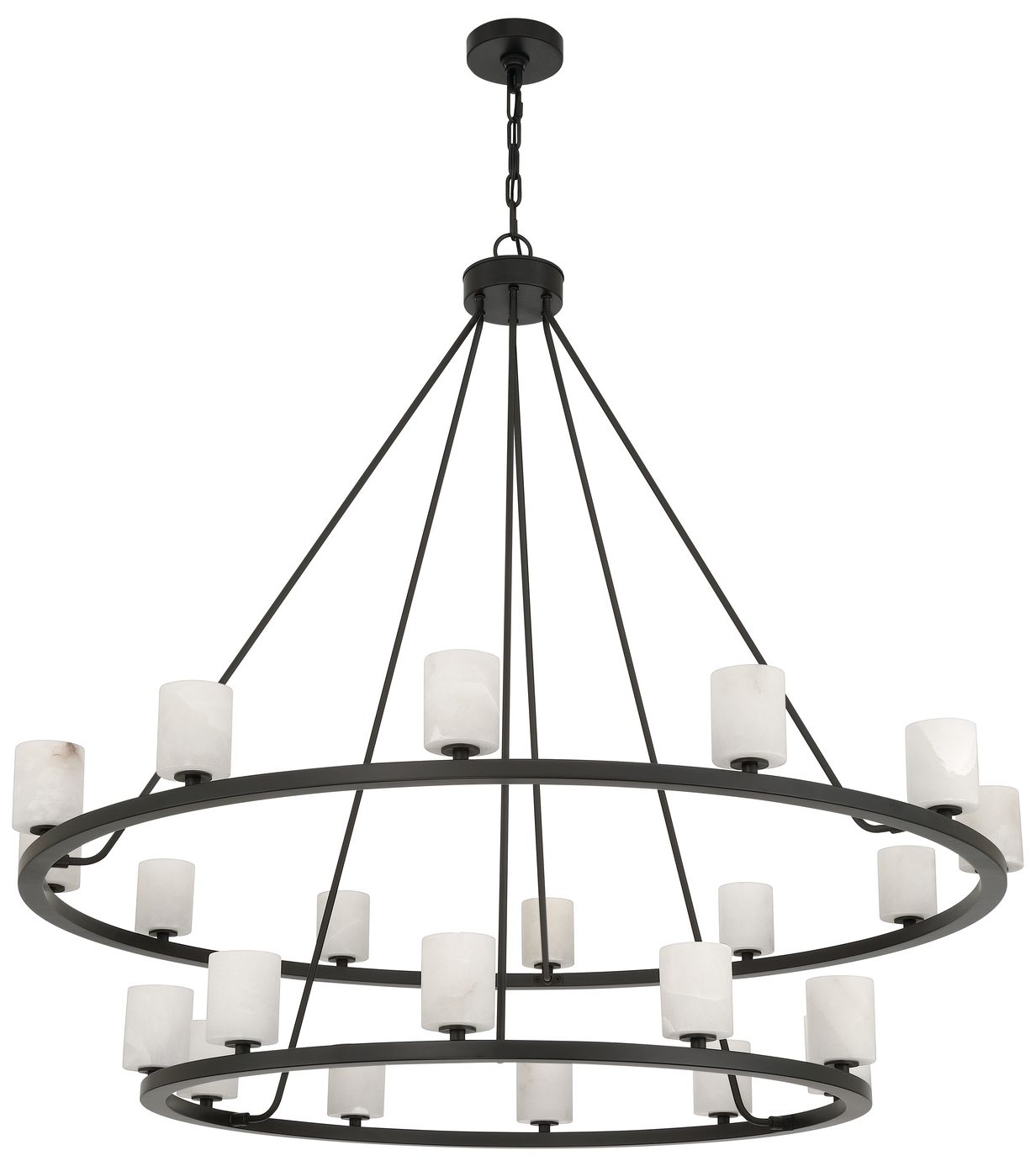 Image 2 Crystorama Aragon 46.75'' LED Matte Black Chandelier more views