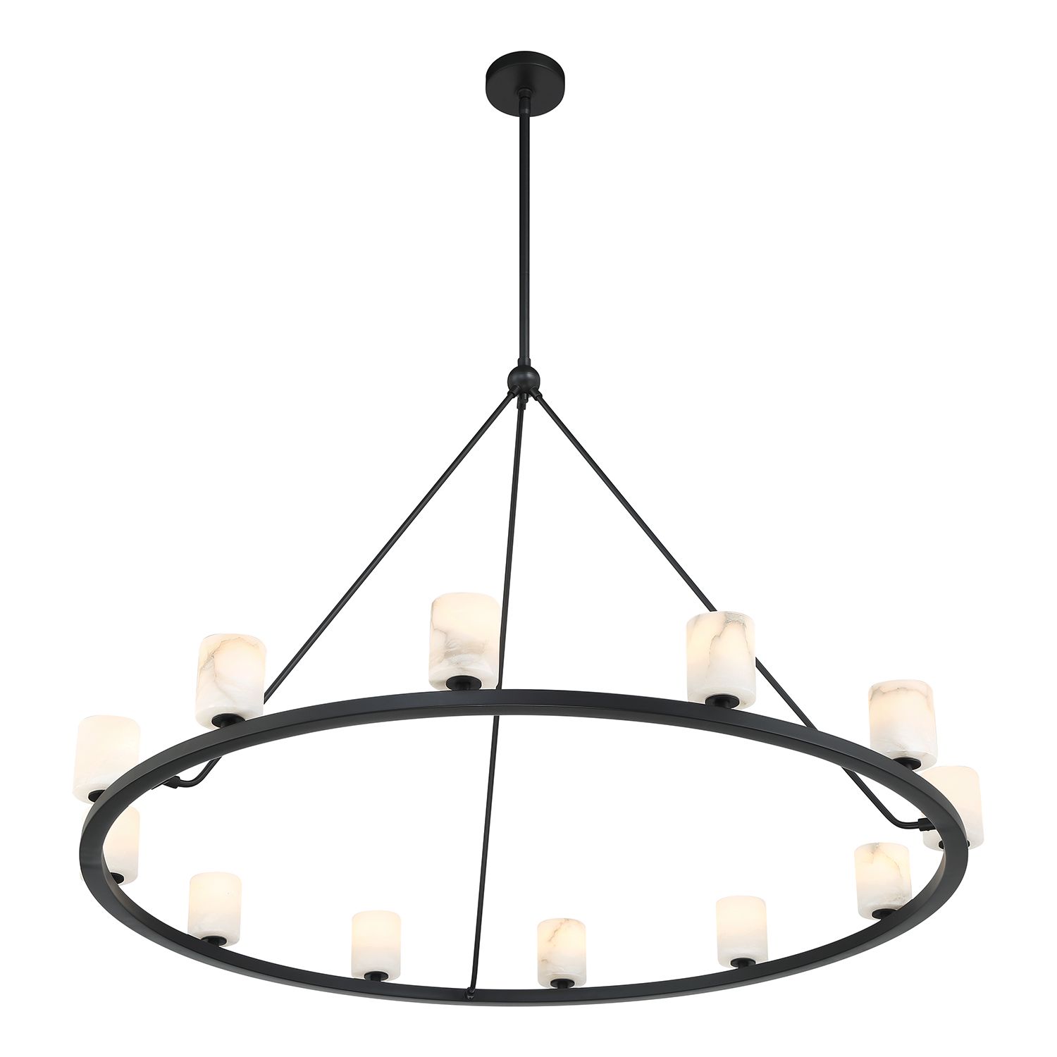 Crystorama Aragon 46.75'' LED Matte Black Chandelier