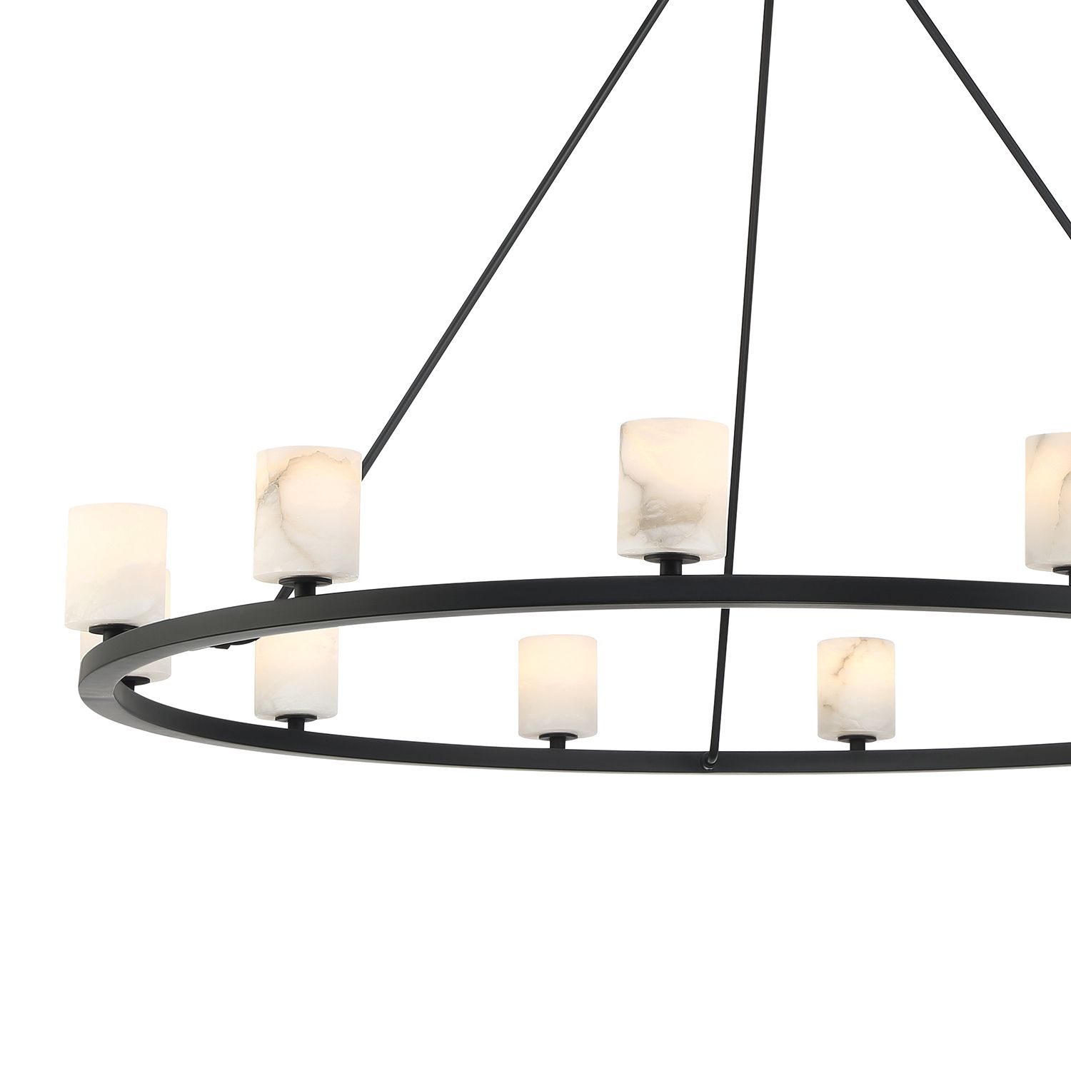 Crystorama Aragon 46.75'' LED Matte Black Chandelier