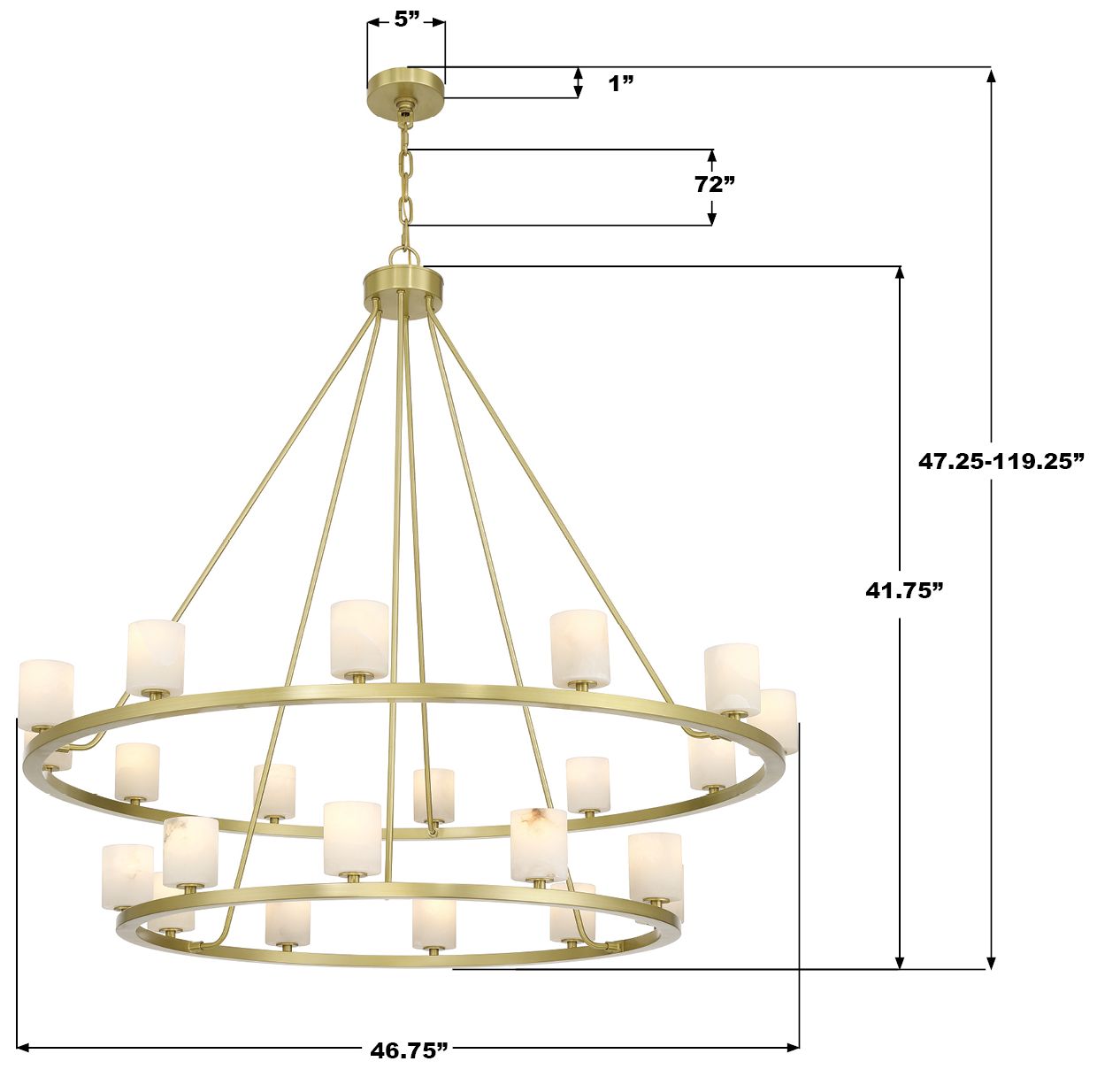 Image 7 Crystorama Aragon 46.75'' LED Soft Brass Chandelier more views