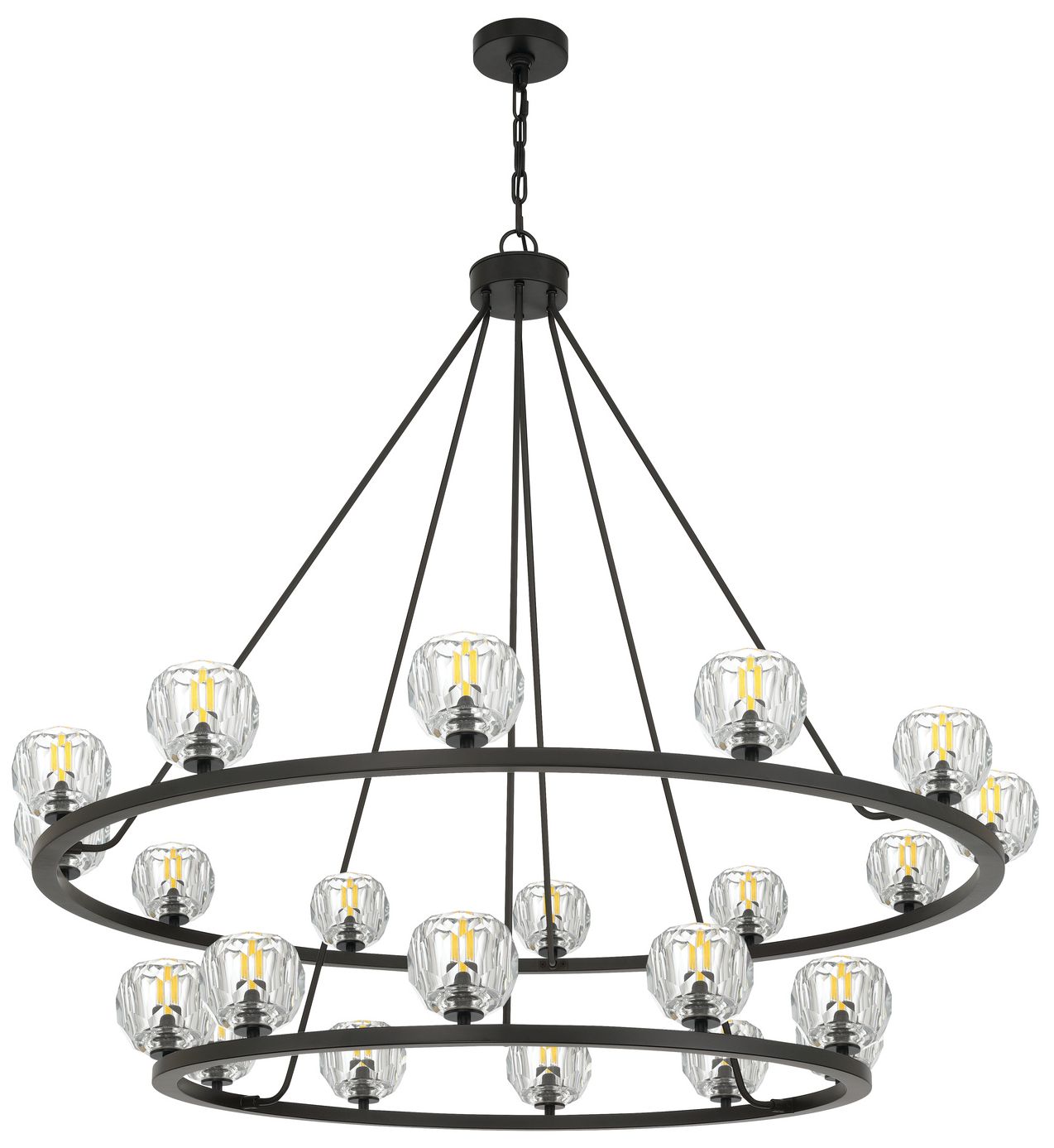Image 2 Crystorama Aragon 48'' LED Matte Black Chandelier more views