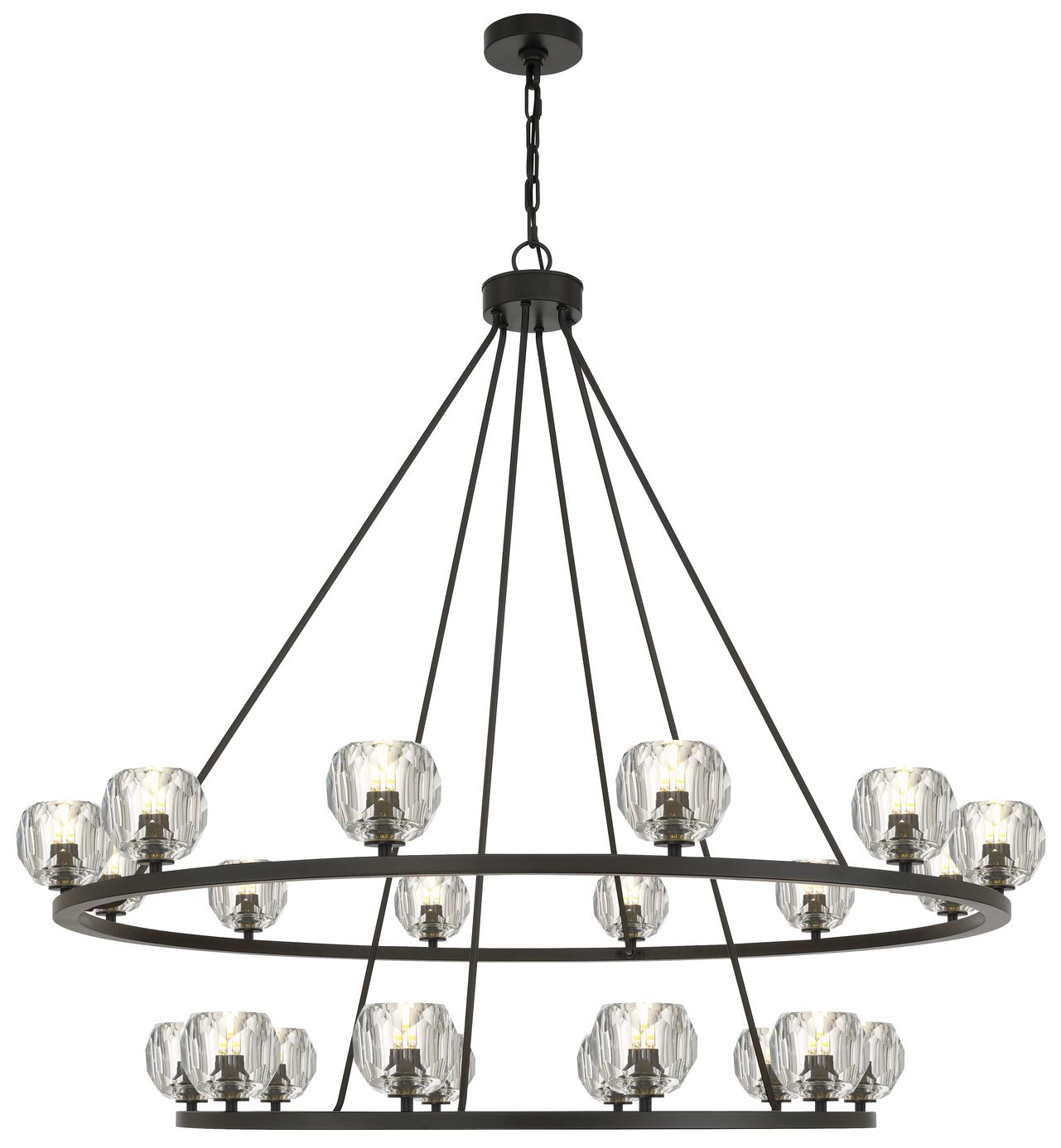 Image 3 Crystorama Aragon 48'' LED Matte Black Chandelier more views