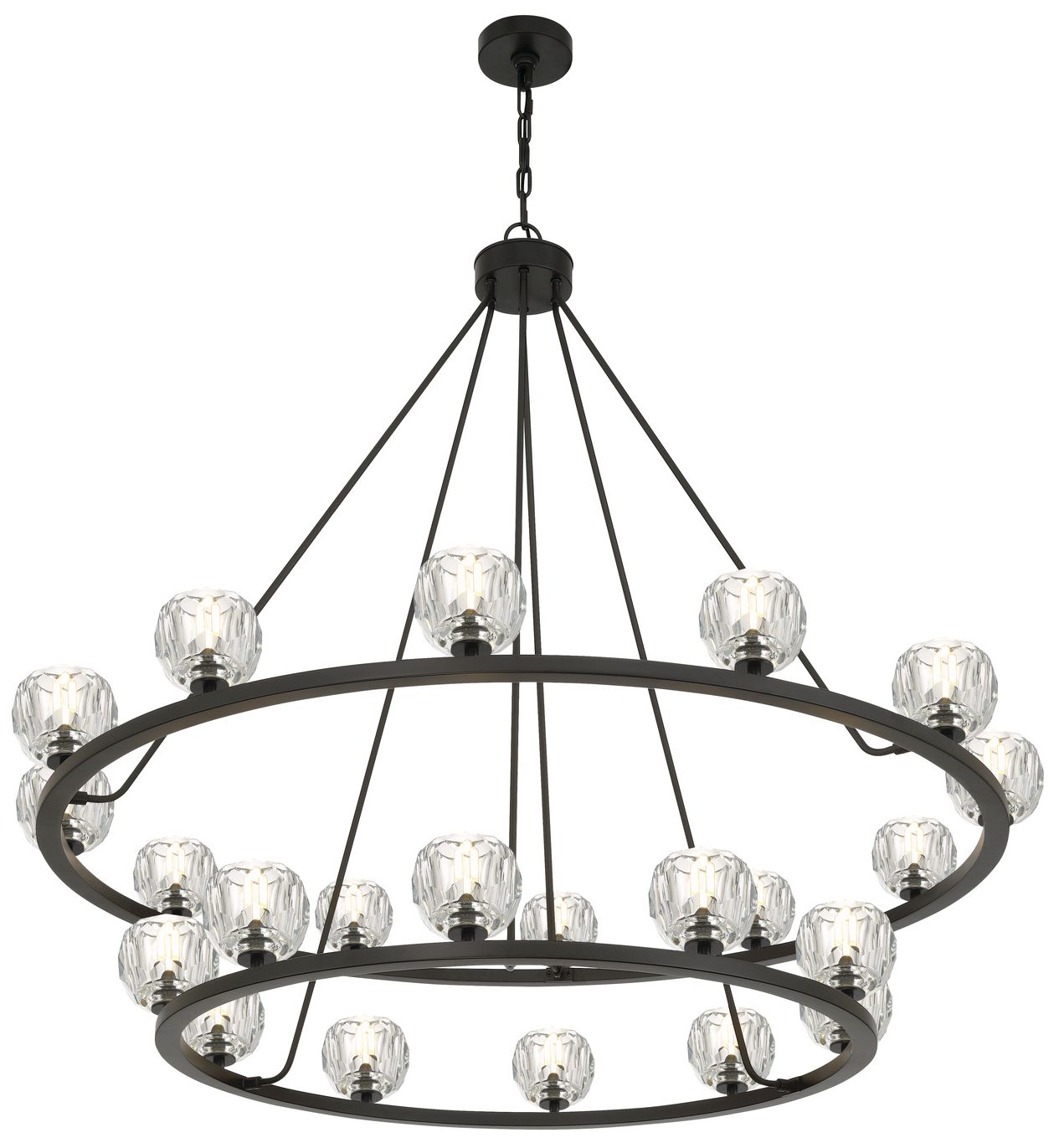 Image 4 Crystorama Aragon 48'' LED Matte Black Chandelier more views