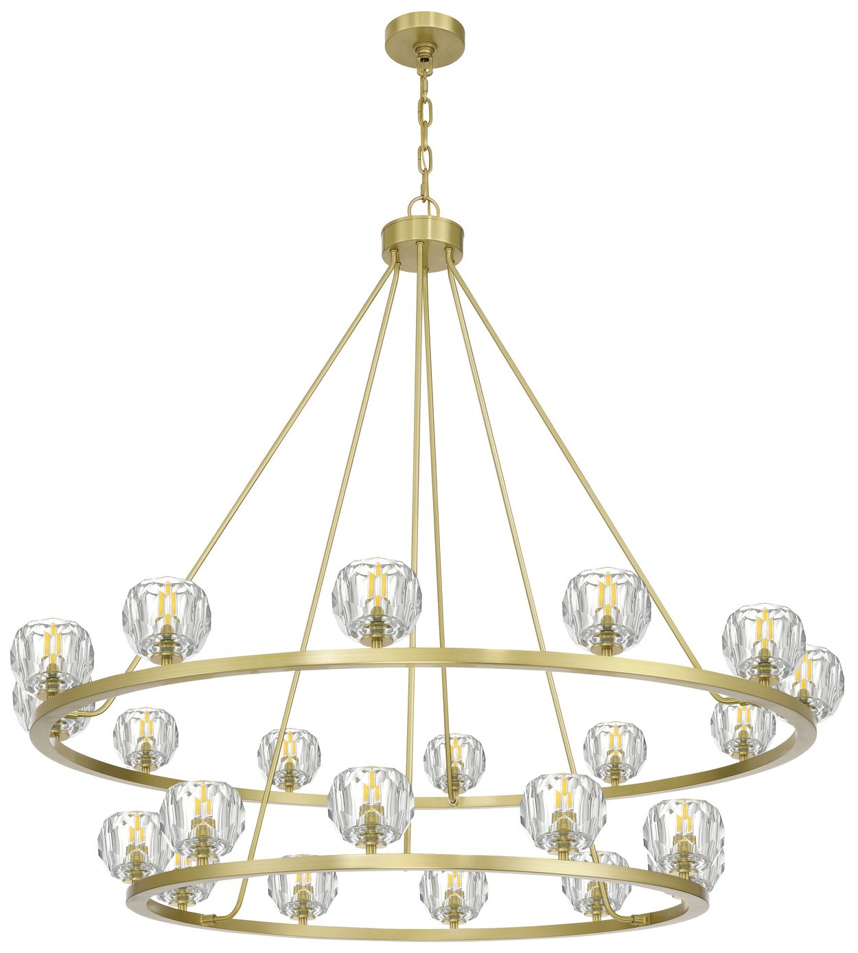 Image 2 Crystorama Aragon 48'' LED Soft Brass Chandelier more views