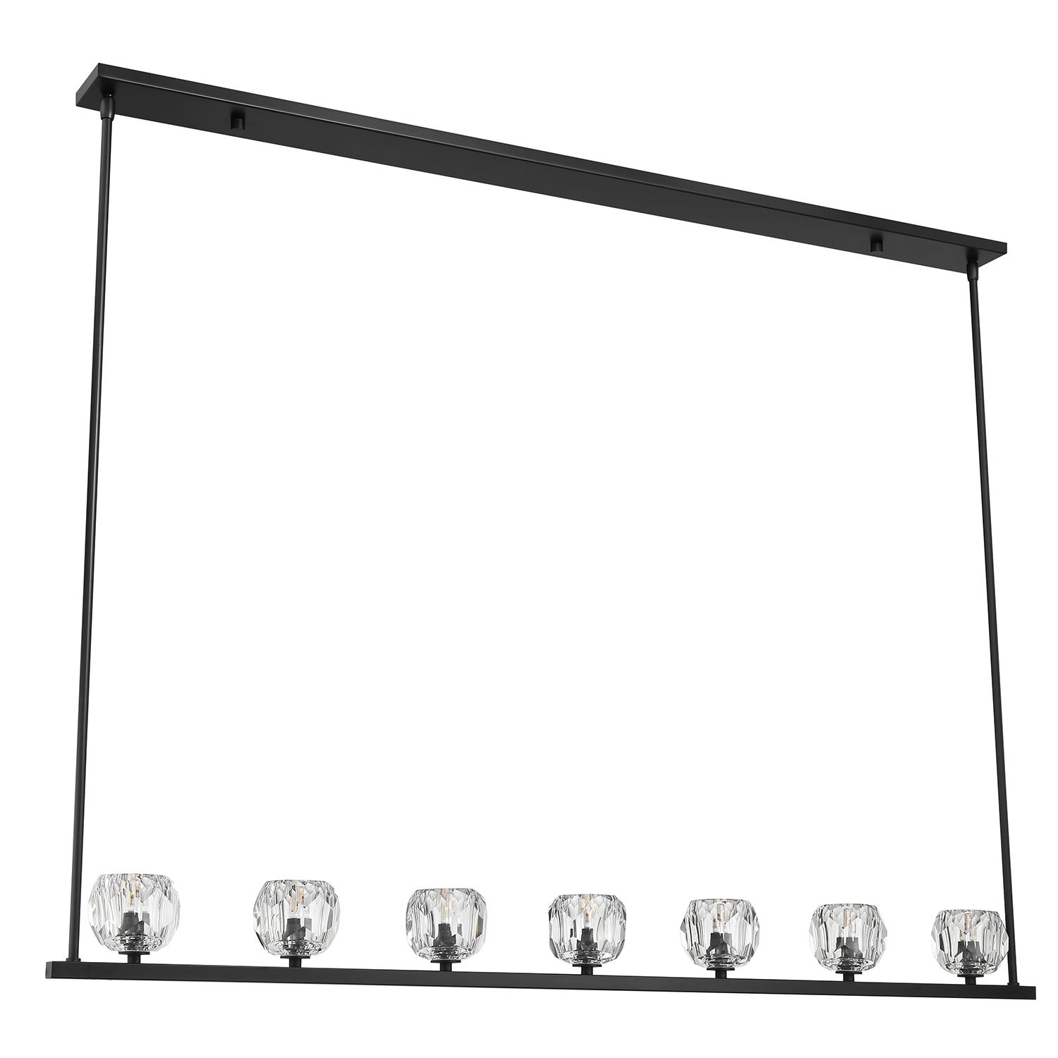 Thumbnail3 of Crystorama Aragon 56'' LED Matte Black Linear Chandelier more views